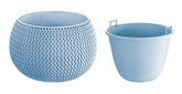 Hectarul - Ghiveci decorativ rotund SPLOFY 29X19.5 cm albastru